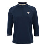 Vêtements Tecnifibre Tecnifibre Thermozip 3/4 Haut manches longues Femmes - bleu foncé, 