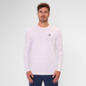 Crew Roundneck Haut Manches Longues Hommes-Blanc