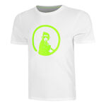 V&ecirc;tements de tennis Quiet Please Quiet Please Wild Trainings T-shirt Hommes-Blanc,Vert Fluo