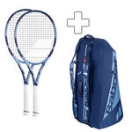 Lot De Raquettes Babolat 2x Pure Drive Team Plus Schlägertasche