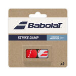 Accessoires raquettes Babolat Babolat Strike Damp Antivibrateur Pack De 2 Unit&eacute;s-Blanc