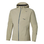 Mizuno Mizuno Tech Light Hooded Veste running Hommes - beige