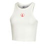 Crossroad Ribbed D&eacute;bardeur Tank Top Femmes-Blanc