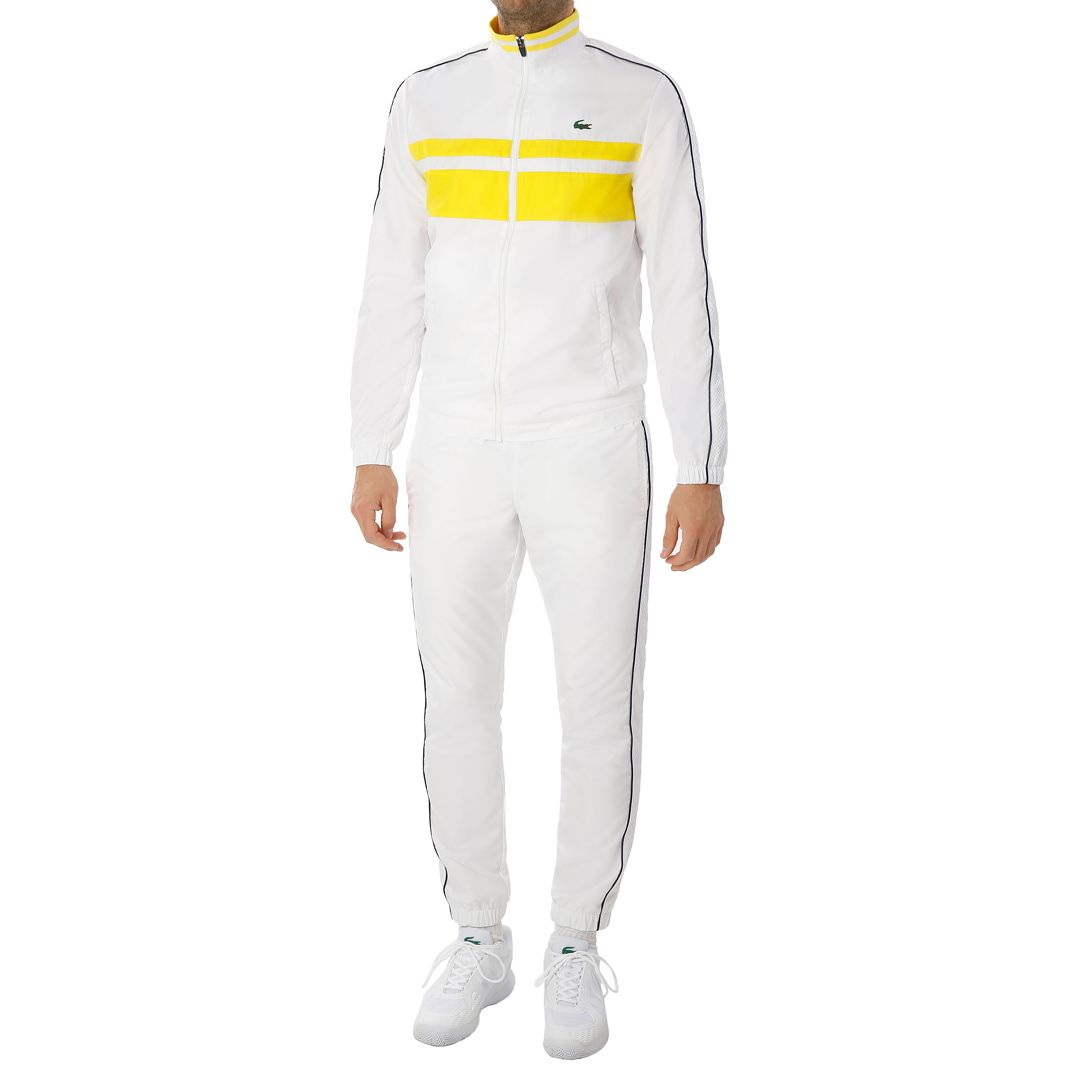 Buy Lacoste Survetement Hommes Blanc Jaune online Tennis Point BE