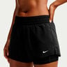 Dri-Fit One Mid Rise 2in1 3in Shorts Femmes-noir, blanc