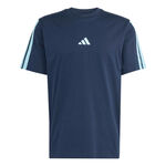 V&ecirc;tements de tennis adidas adidas 3Stripes Tee T-shirt Hommes - bleu fonc&eacute;, bleu clair