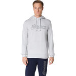 Vêtements ASICS ASICS Logo Oth Sweat À Capuche Hommes-Gris Clair