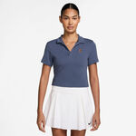 V&ecirc;tements Nike Nike Court Heritage Crop Polo Femmes-Bleu Gris