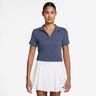 Court Heritage Crop Polo Femmes-Bleu Gris