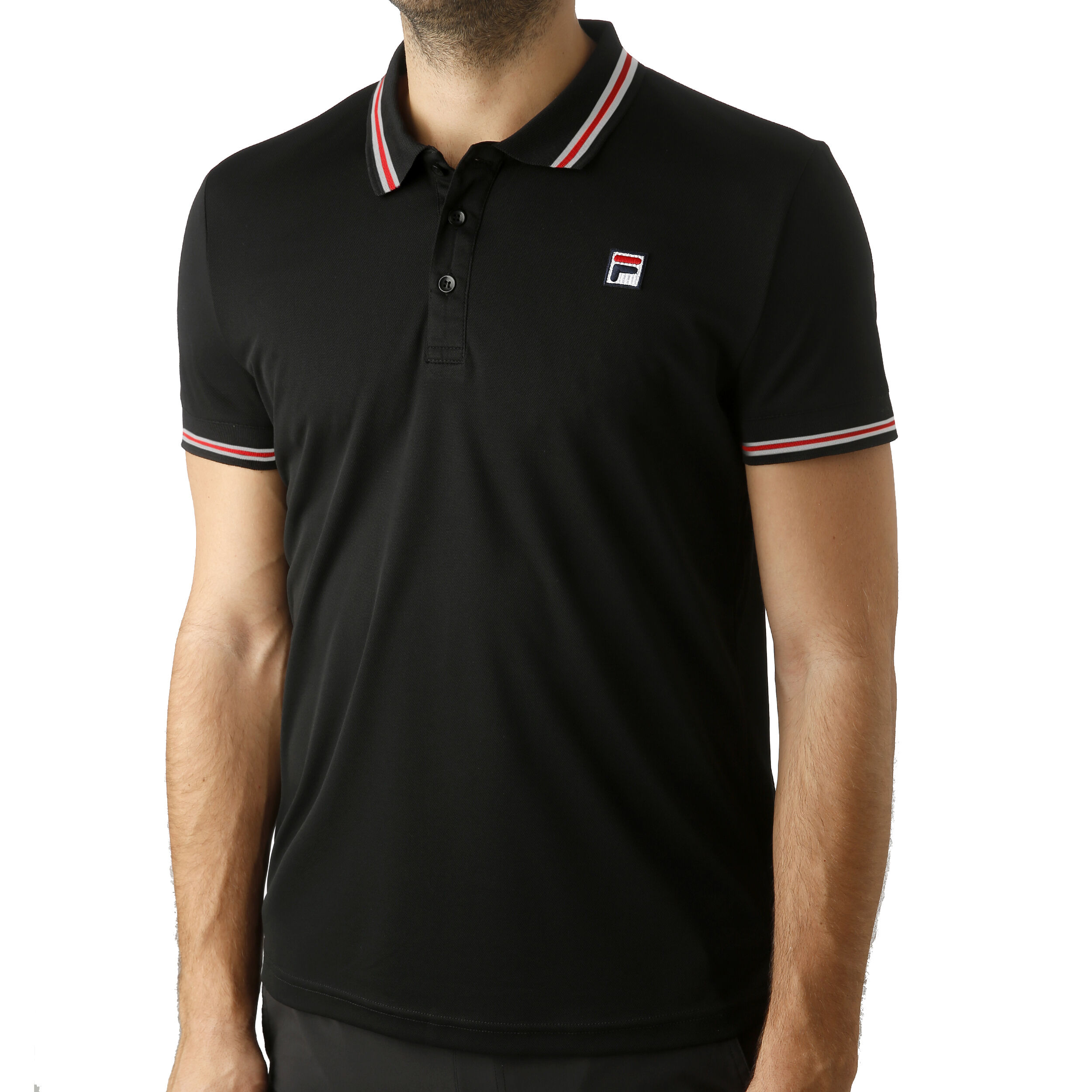Buy Fila Piro Polo Hommes Noir Rouge online Tennis Point BE
