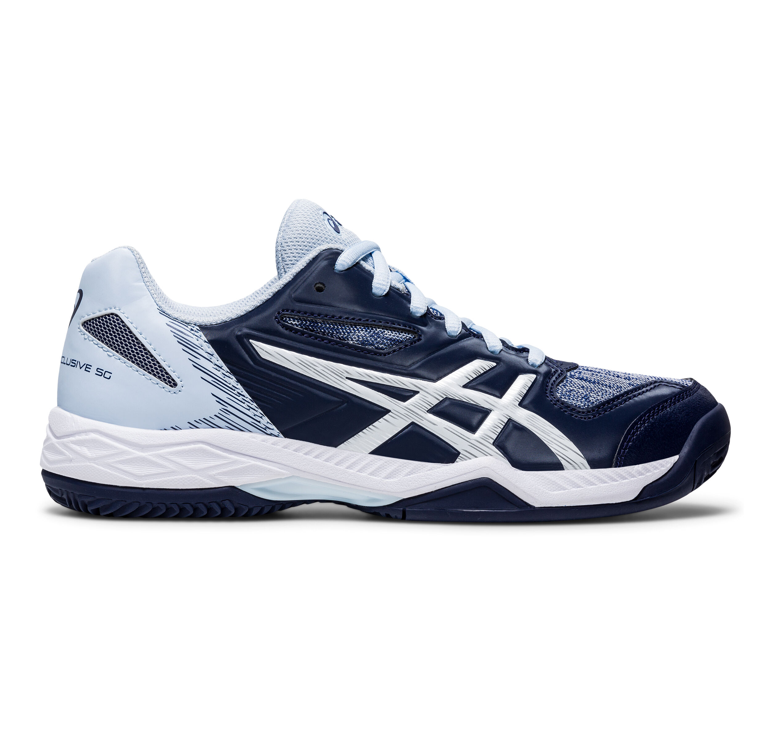 Buy ASICS Gel Padel Exclusive 5 SG Femmes Bleu Fonce Bleu Clair online Tennis Point BE