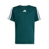 Essentials 3Stripes T-shirt Garçons - vert foncé, blanc