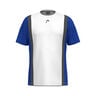 Club Tech T-shirt Garçons-Blanc,Bleu Foncé