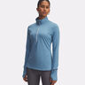 Launch Pro Half-Zip Haut Manches Longues Femmes-Bleu