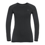 V&ecirc;tements Odlo Odlo Performance Warm Eco BI Top Crew Neck Haut Manches Longues Femmes-Noir,Anthracite