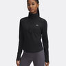Motion Half-Zip Haut Manches Longues Femmes-Noir