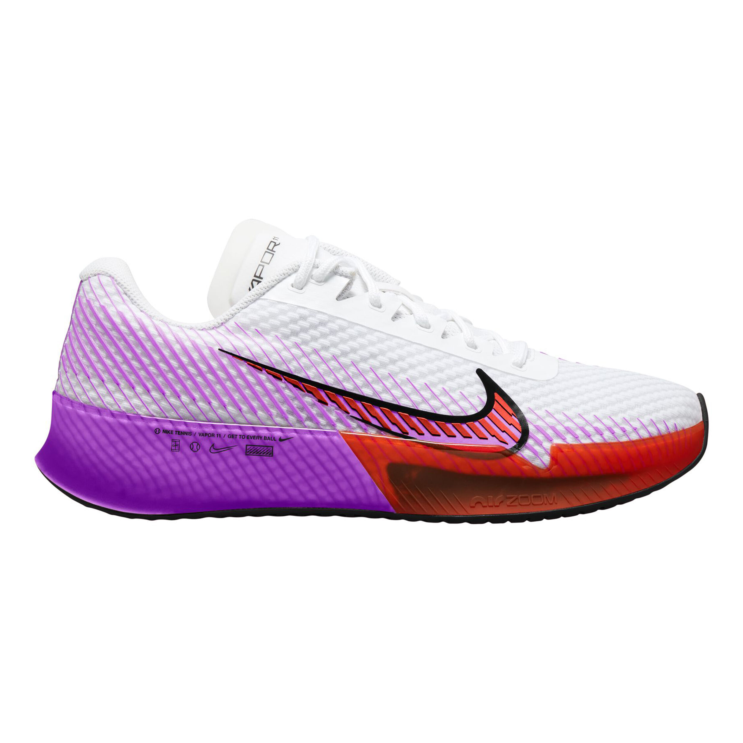 Buy Nike Air Zoom Vapor 11 Chaussure Tout Terrain Hommes Blanc Violet online Tennis Point BE