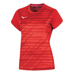 Vêtements de tennis Mizuno Mizuno Team Chiba T-shirt Femmes-rouge