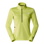 Vêtements The North Face The North Face Winter Warm Pro 1/4 Zip Maillot De Course Femmes-Jaunes Fluo