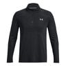 Seamless Stride 1/4 Zip Haut Manches Longues Hommes-Noir