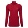 Core Thermal 1/2 Zip Maillot De Course Femmes-Rouge