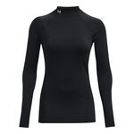 V&ecirc;tements Under Armour Under Armour Coldgear Authentics Mockneck Haut Manches Longues Femmes-Noir