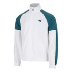 V&ecirc;tements de tennis Diadora Diadora Match Veste de surv&ecirc;tement Hommes-blanc, bleu petrol
