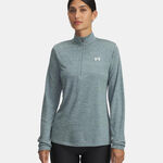 Vêtements Under Armour Under Armour Tech 1/2 Zip-Twist Haut manches longues Femmes-blanc