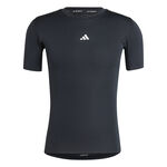 Vêtements adidas adidas TechFit Compression T-shirt Hommes-Noir