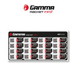 Accessoires raquettes Gamma Gamma Gamma Racket Info Internationale Version Autocollants String Pack De 16-Noir