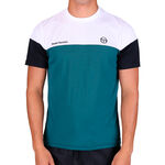 V&ecirc;tements de tennis Sergio Tacchini Sergio Tacchini Prave 024 PL T-shirt Hommes - blanc, bleu petrol