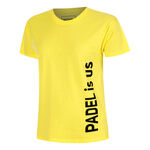 V&ecirc;tements Padel-Point Padel-Point Padel Is Us T-shirt Femmes-Jaune,Noir