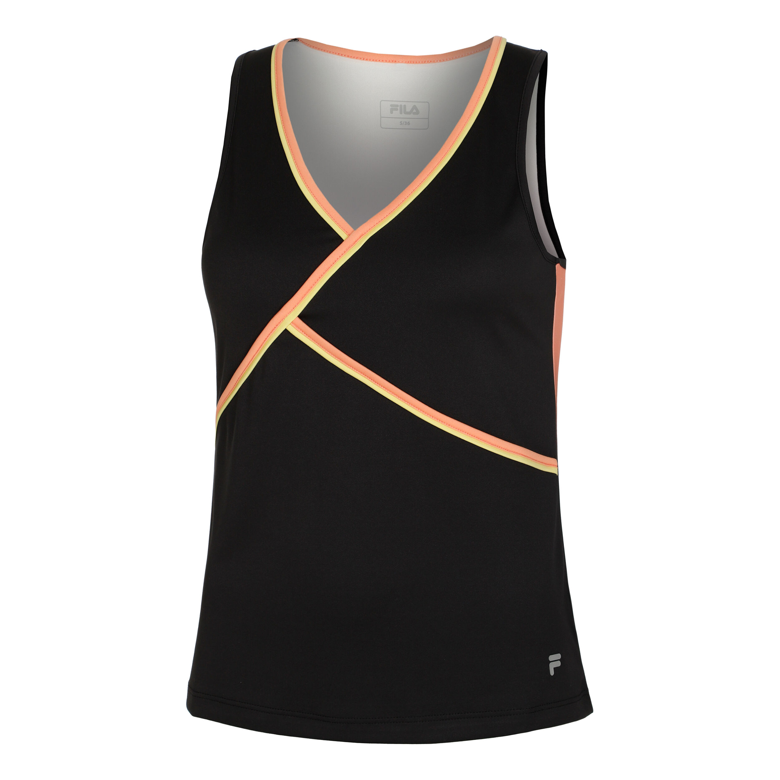 Khai D bardeur Tank Top Femmes Noir Orange