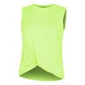 Twist Front Débardeur Tank Top Femmes-Vert Fluo