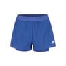 Teamline 2in1 Short Avec Poche-balles Femmes-Bleu