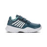 Court Express Strap Omni Chaussures Toutes Surfaces Enfants-Bleu Petrol, Blanc