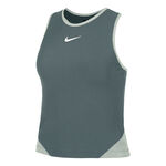 V&ecirc;tements Nike Nike Dri-Fit Court Slam D&eacute;bardeur Tank Top Femmes-Vert Fonc&eacute;