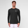 Crew Roundneck Haut Manches Longues Hommes-Noir
