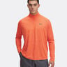 Tech Textured Half-Zip Haut Manches Longues Hommes-Orange