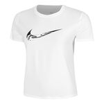 V&ecirc;tements Nike Nike Dri-Fit One Swoosh Maillot De Course Femmes-Blanc