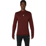 V&ecirc;tements ASICS ASICS Road Winter Seamless Maillot de course Hommes-rouge vin