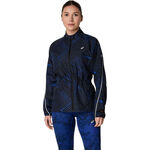V&ecirc;tements ASICS ASICS Road Lite-Show Packable Veste Running Femmes-Noir,Bleu Fonc&eacute;
