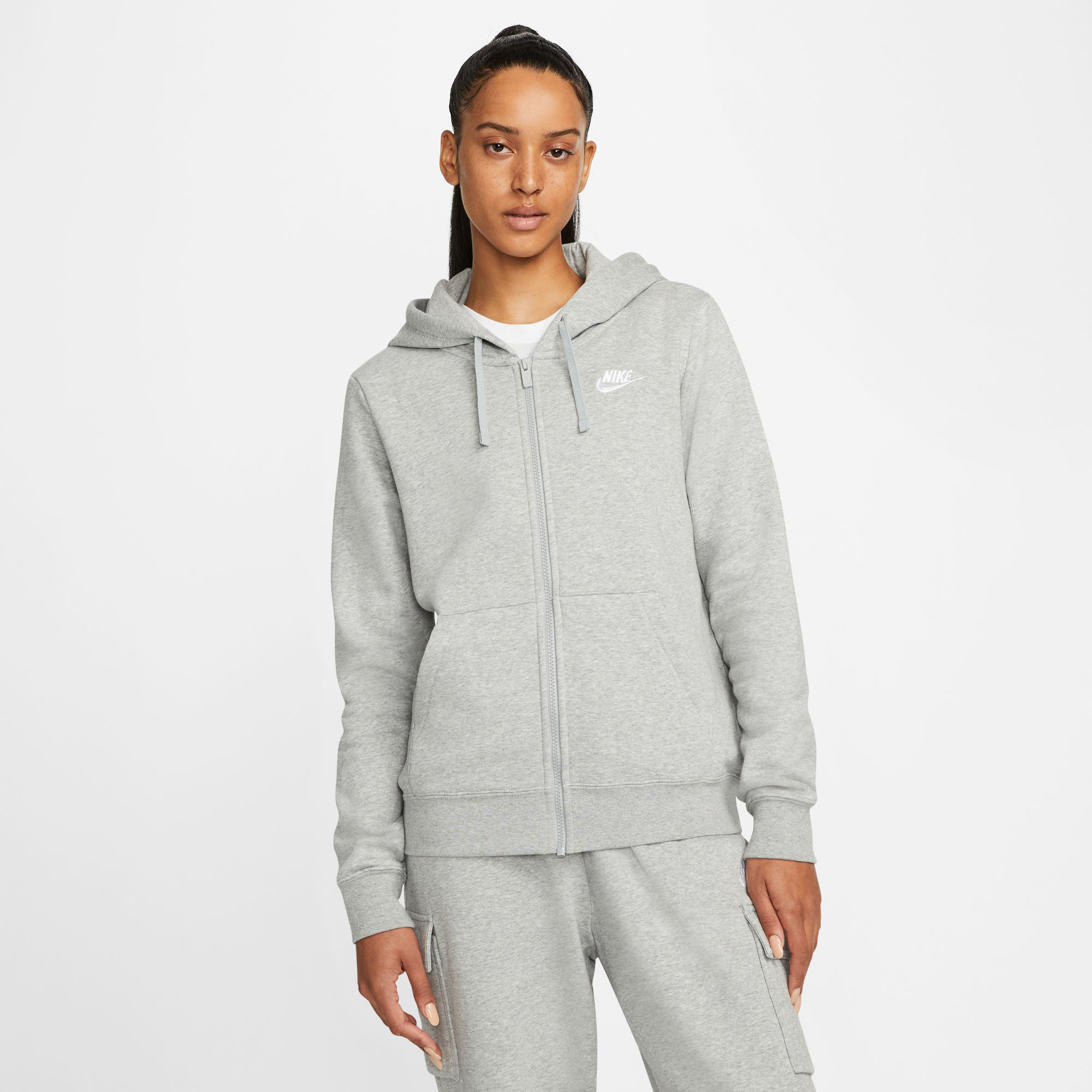 Buy Nike Sportswear Club STD Gilet En Coton Femmes Gris Clair