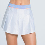 V&ecirc;tements Lucky in Love Lucky in Love Lovely Day Pleat 13.5in Jupe Femmes-Blanc,Bleu Clair