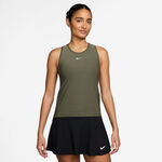 V&ecirc;tements de tennis Nike Nike Dri-FIT Victory D&eacute;bardeur tank top Femmes - vert olive, blanc