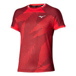 V&ecirc;tements de tennis Mizuno Mizuno T-shirt Hommes-rouge fonc&eacute;, rouge
