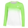 Crew Gradiant Haut Manches Longues Femmes-Vert Fluo,Blanc