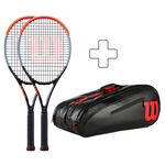 Lot De Raquettes Wilson Clash 100 plus Schlägertasche