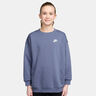 Sportswear Club Fleece Oversized Crew Sweat-shirt Filles - bleu gris, blanc
