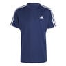 Training Essential Base 3 Stripes T-shirt Hommes-Bleu Fonc&eacute;,Blanc